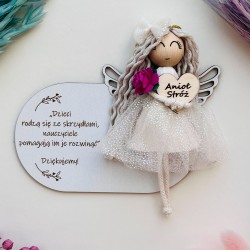 Aniołek magnes - Prezent na dzień nauczyciela Tabliczka